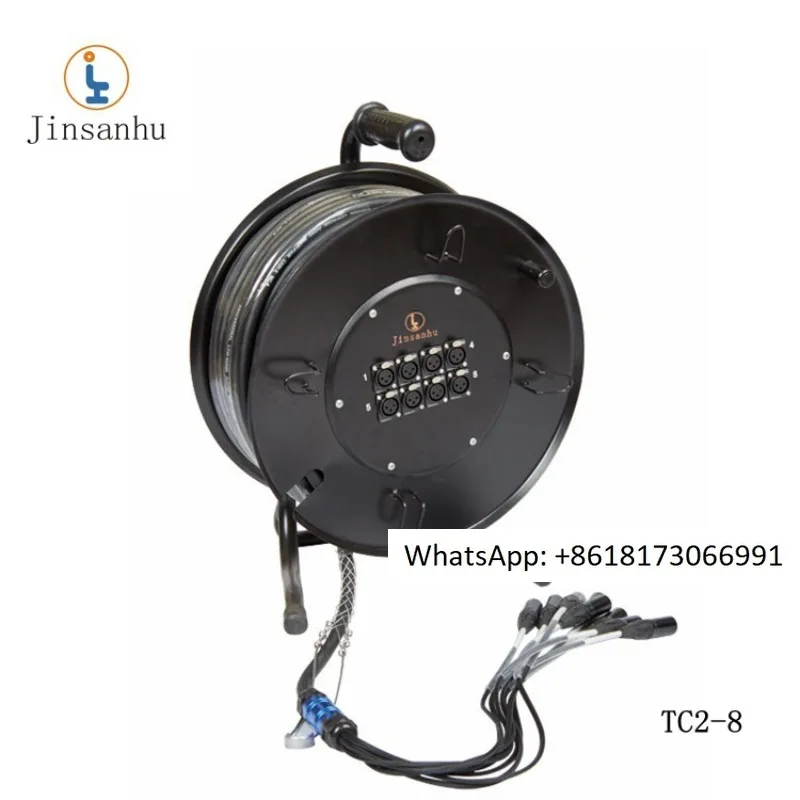 Portable 8-way cable car multi-channel audio signal car 6-8-12-16 way stage cable car 50 meters