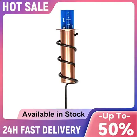 Copper Rain Guage Large Capacity Floating Rain Meter Rain Falling Measuring Instrument Outdoor Measuring Tool