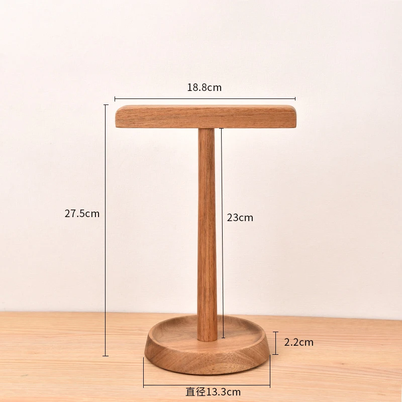 Walnut Wood Headphone Stand, Anti-scratch Holder for Over-ear Headsets, Ideal for Desk, Gaming & Office,Perfect for Desk & Home