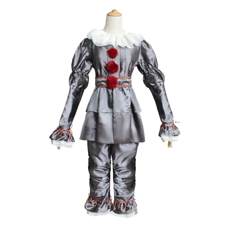 Clown Cosplay back to the soul Stephen King costume Penny Wise Halloween aldult kid horror dress Jumpsuits Joker Cospaly