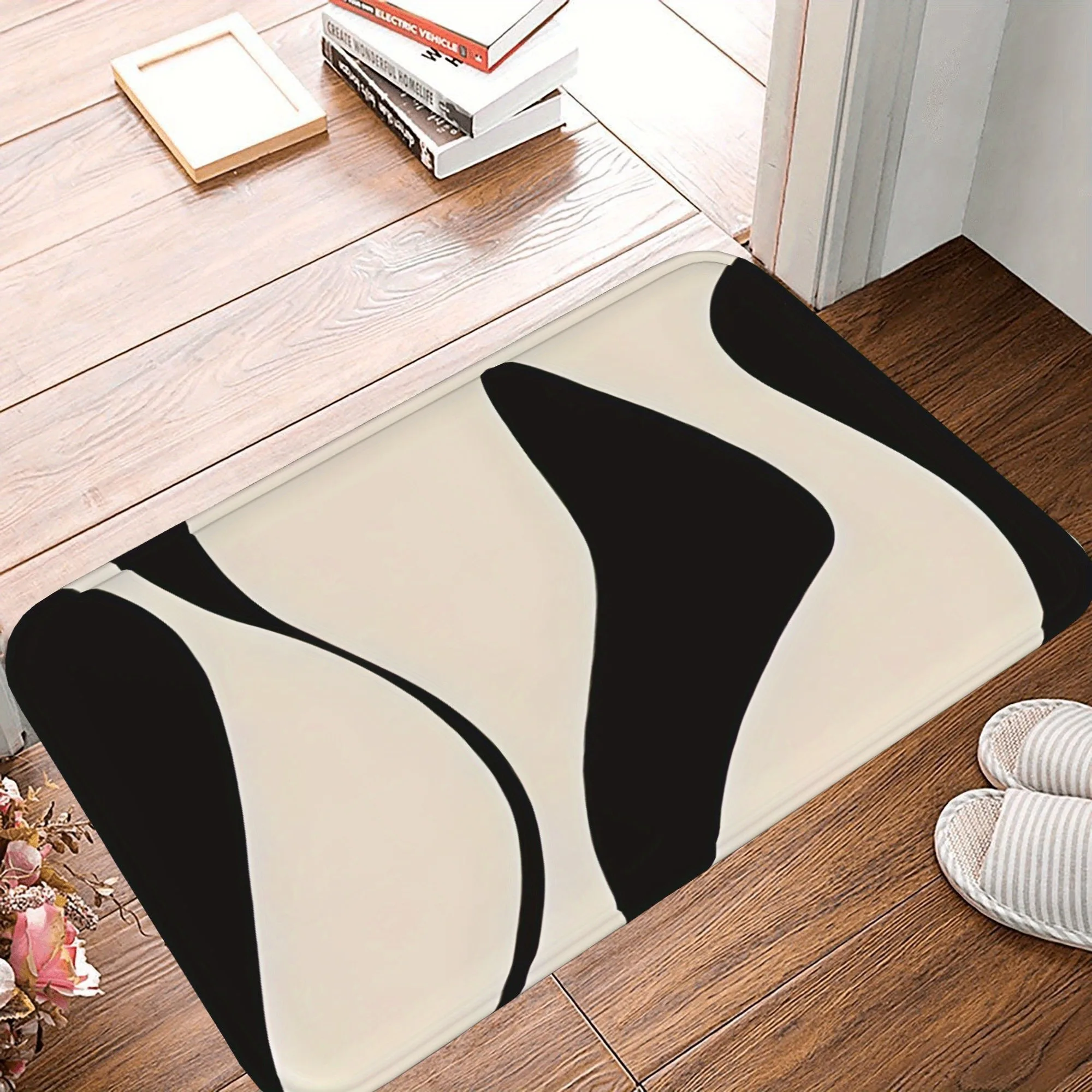

1PC Fluid Motion Pattern Kitchen Rug Non-Slip Door Mat Pop design Bathroom Rug Bath Mat Carpet for Home Sink Laundry ecoreeree