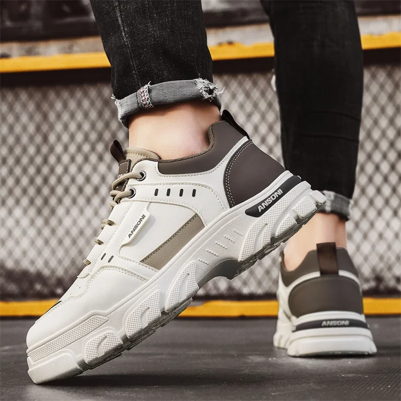 

Men's Casual Sneakers 2025 Trendy Fashionable Unisex Shoes Durable Anti-slip Thick-soled Elevator Comfortable Breathable Easy-cl