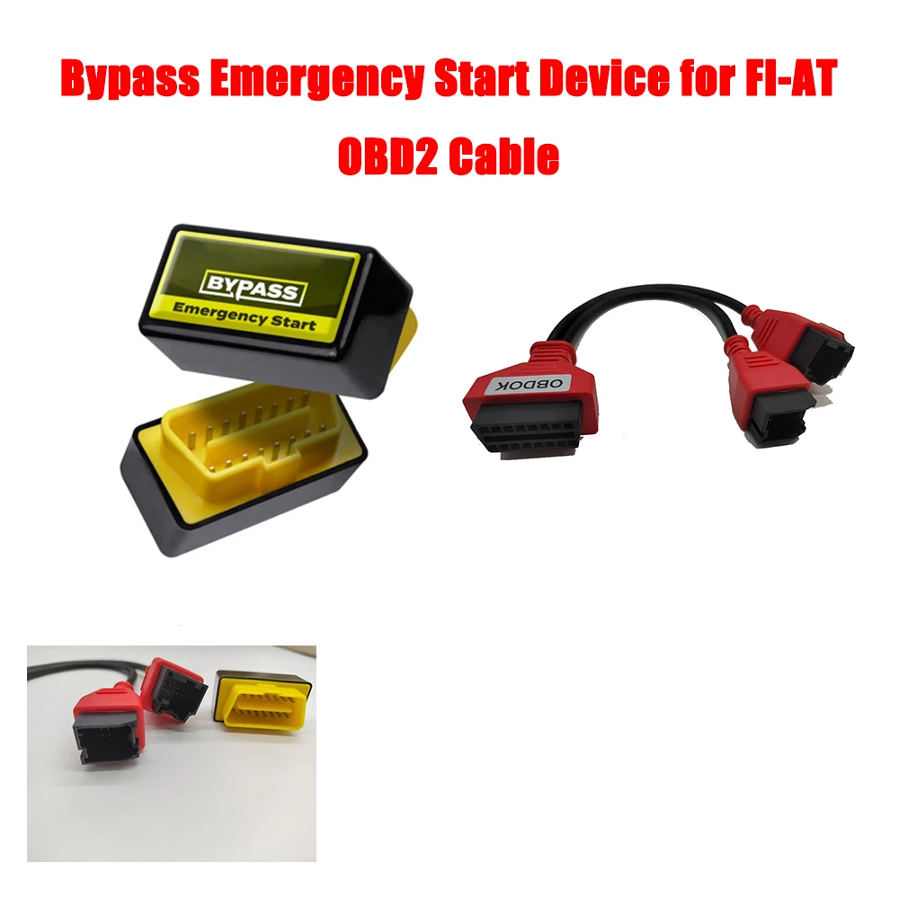 For FIAT Bypass Emergency Start Device With 12+8 Programming Cable For Chrysler For FCA Plug & Start IMMO OFF