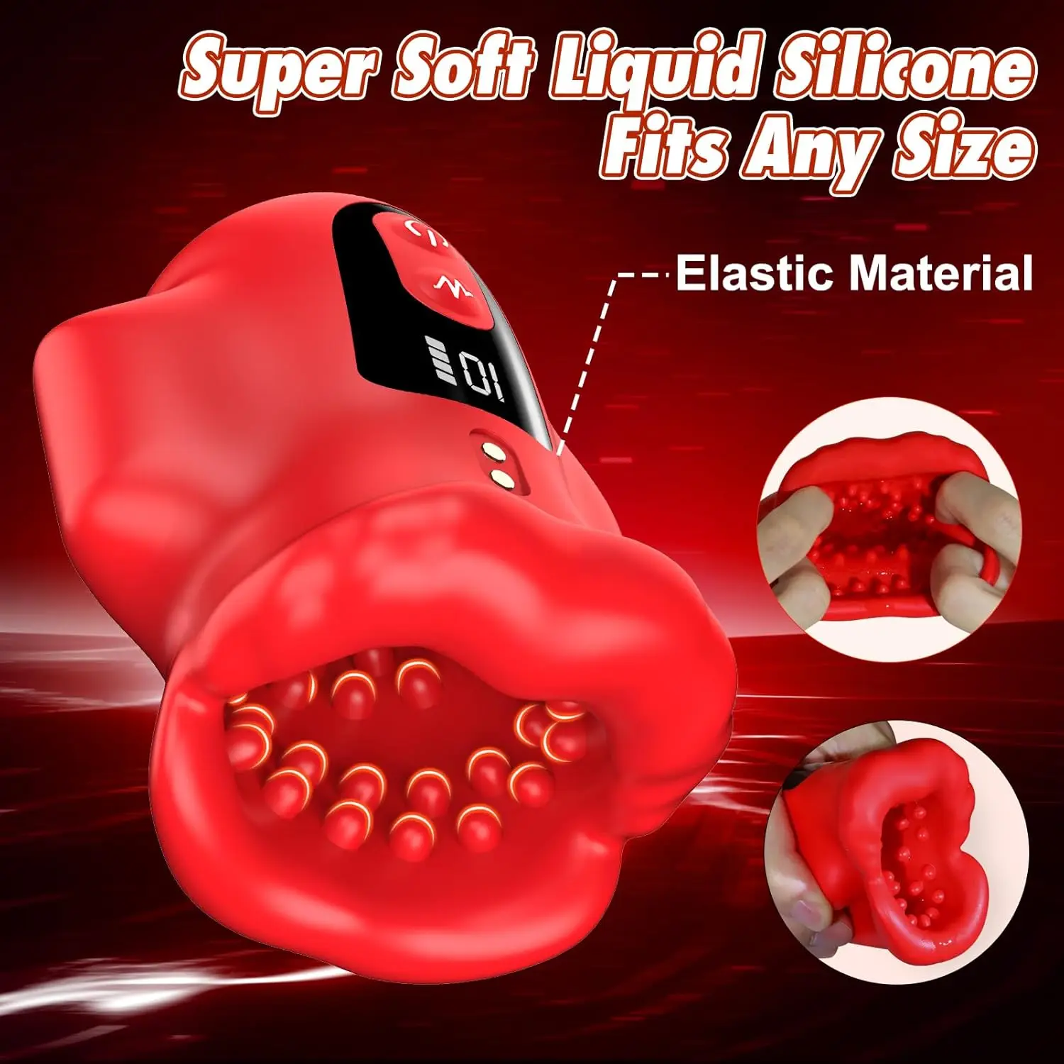 ألعاب جنسية للاستمناء هزاز للرجال - مهبل جيب هزاز للقضيب 360 درجة °   لعبة تغليف الديك للبالغين، 10 اهتزاز و2 Mot #4