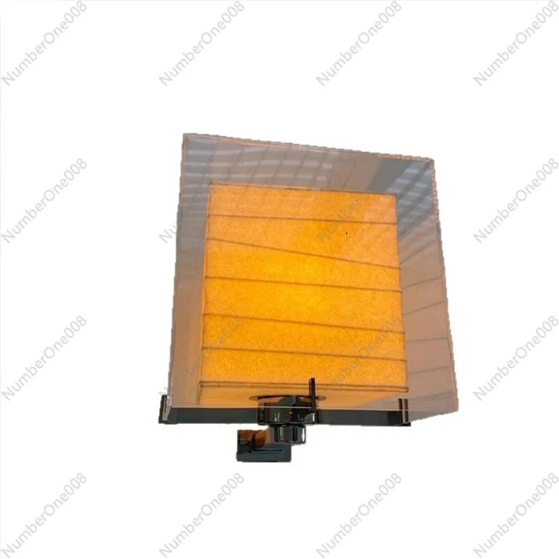 

Japanese Retro Bedside Wall Lamp Simple Design Square Glass Corridor Aisle Wall Lamp Vintage Light Luxury Wall Lamp
