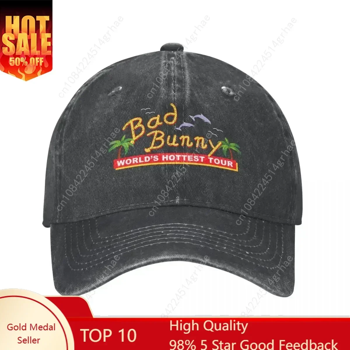 

Vintage Washed Cotton Bad Bunny Un Verano Sin Ti Reggae Beach Baseball Cap Funny Dad Hat Adjustable Adult Outdoor Cap Hats