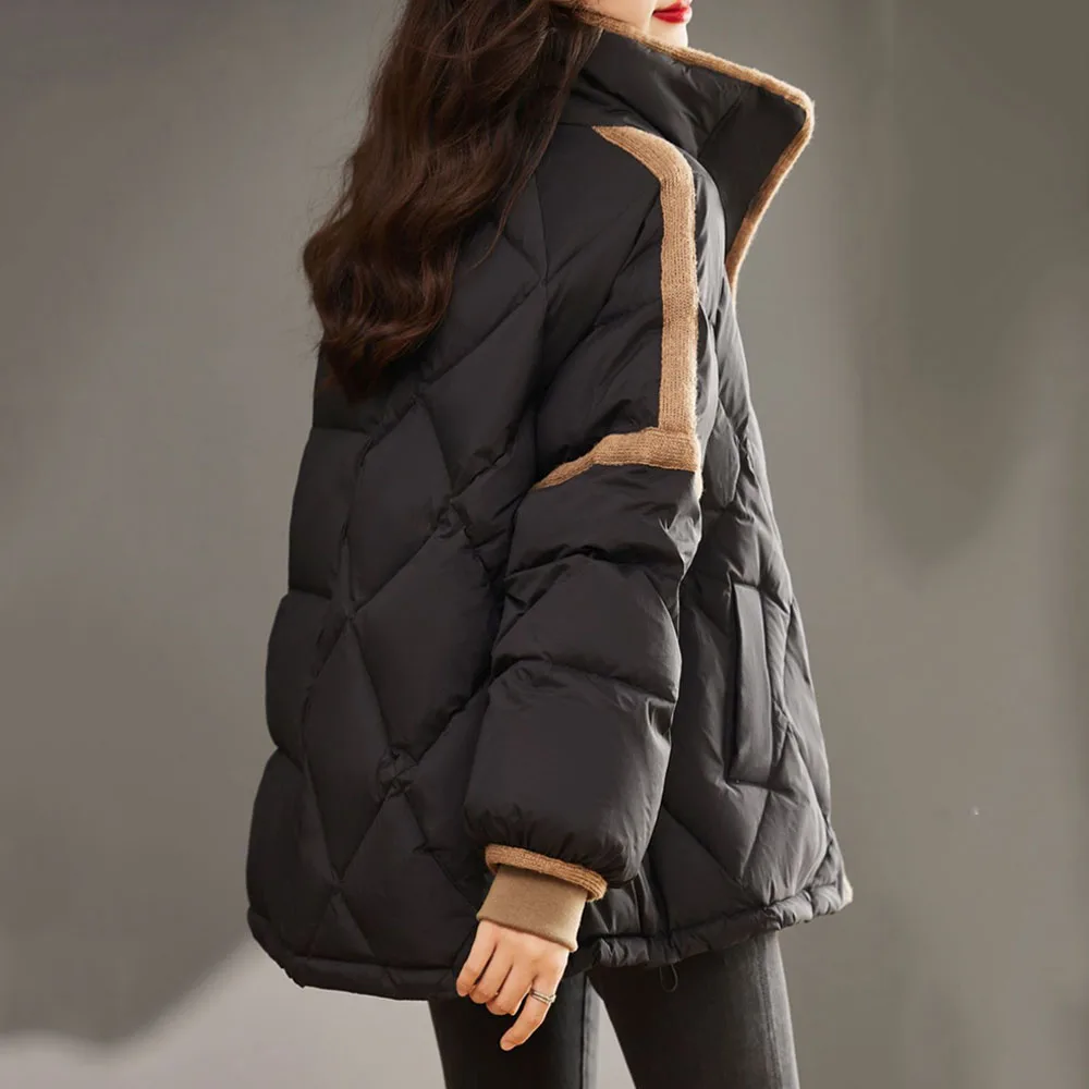 Fashion All-match Temperament Down Cotton Coat Women 2023 New Age Rreduction Winter Jacket Female Short Oversize Loose Pakras
