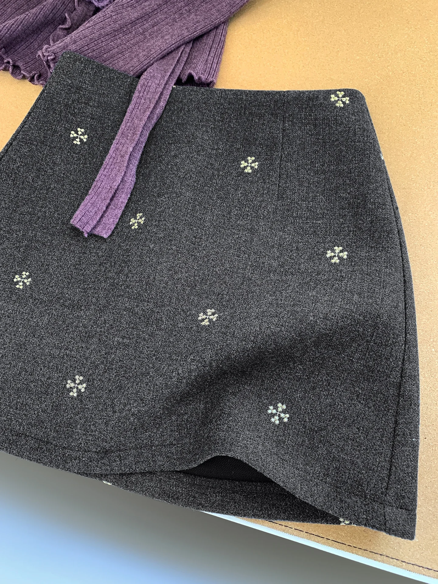 

High Waist A-Line Woolen Skirt Women's Commute Fashion Spring New Arrival Casual Style Inner Lined City Outing Skirt