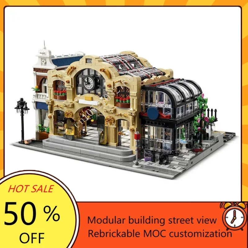 3050PCS CROSS Modular MOC Creative Street View รุ่นที่กําหนดเองปริศนาสถาปัตยกรรม DIY การศึกษาประกอบของเล่นของขวัญ