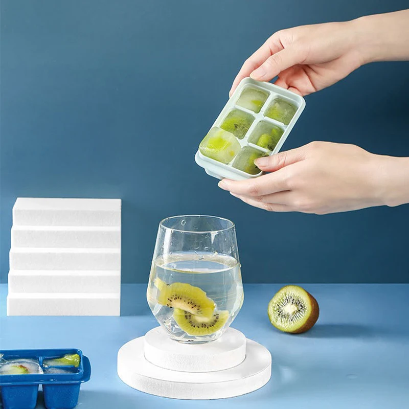 Ice Cube Ice Box Frozen Mold Refrigerator Homemade Frozen Ice Box with Lid Silicone TikTok Hot Ice Cube image 5