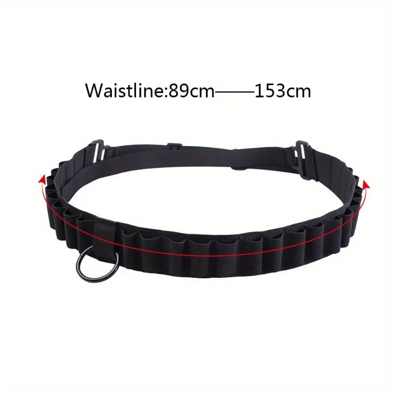 Tactical 25 Rounds Ammo Shell Holder Belt 12 Gauge Ammo Pouch Military Shotgun Cartridge Belt Waist Bullet Cartridges Holster