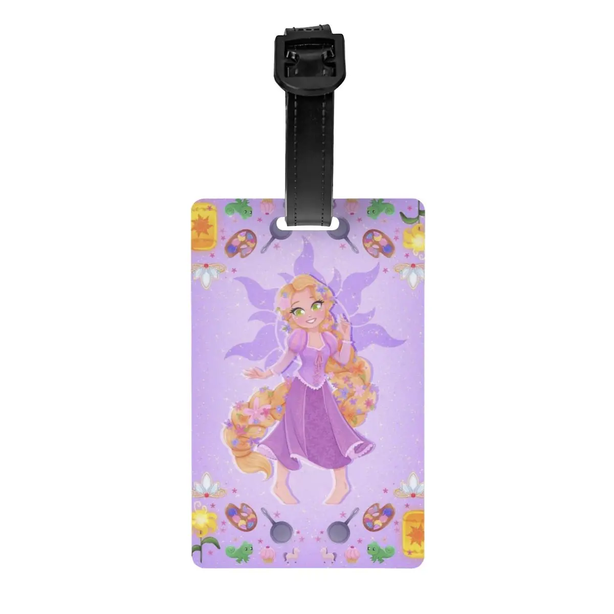 

Custom Princess Tangled Luggage Tag Privacy Protection Cartoon Funny Baggage Tags Travel Bag Labels Suitcase