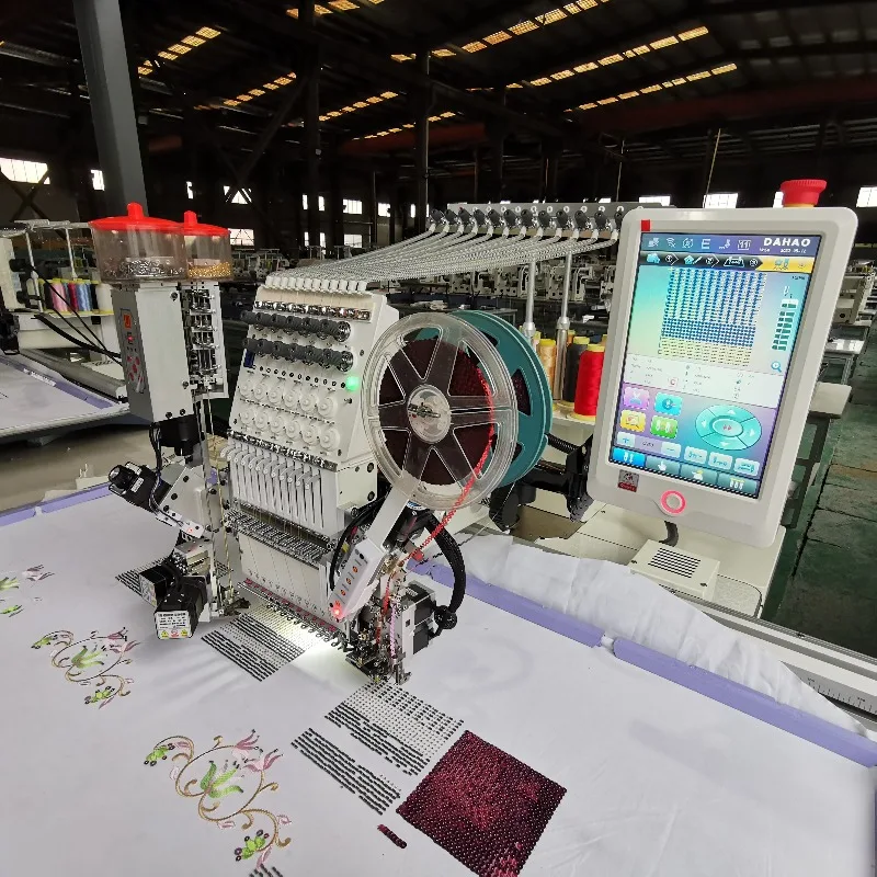 High Speed Computer Embroidery Machine Automatic Multi Needle Equipment for Custom Logo Applications