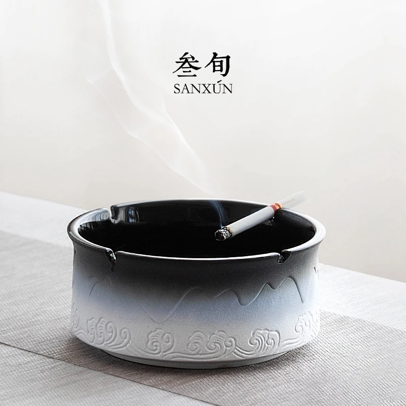 

Ceramic ashtray creative home living room office light luxury retro trend ashtray decoration asian home gadgets smoke accesoires