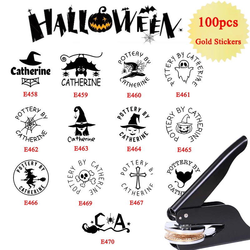 

Индивидуальный тисненый штамп на Хэллоуин, персонализированная книга, тиснение, печать, приглашение, логотип, настройка, тиснение, бумажные штампы