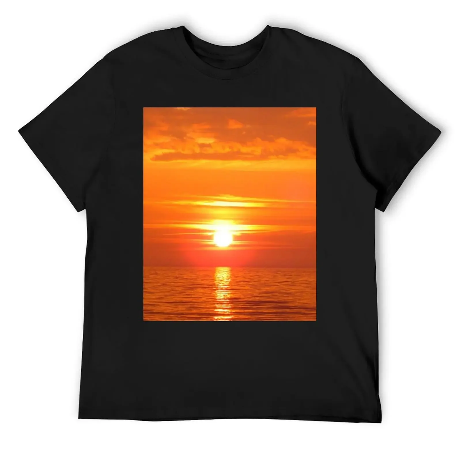 Sunset photograph T-Shirt Aesthetic clothing tees graphics cute tops mens graphic t-shirts big and tall