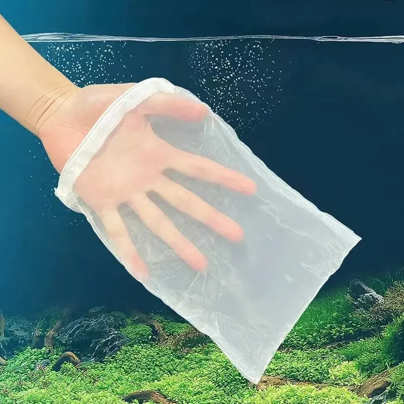 5/10Pcs 200Mesh Filter Net Bag Acquarium Bio Ball Carbon Media Isolation Bags Food Filter Strainers Mesh Kitchen Strainer Bags view 5