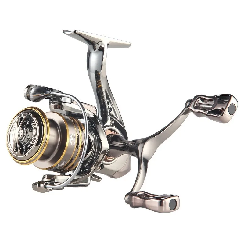 Micro-object Luya Rotating Fishing Reel All-metal Trough Double Rocker Oblique Mouth No Gap Long-distance Throwing Fast Delivery