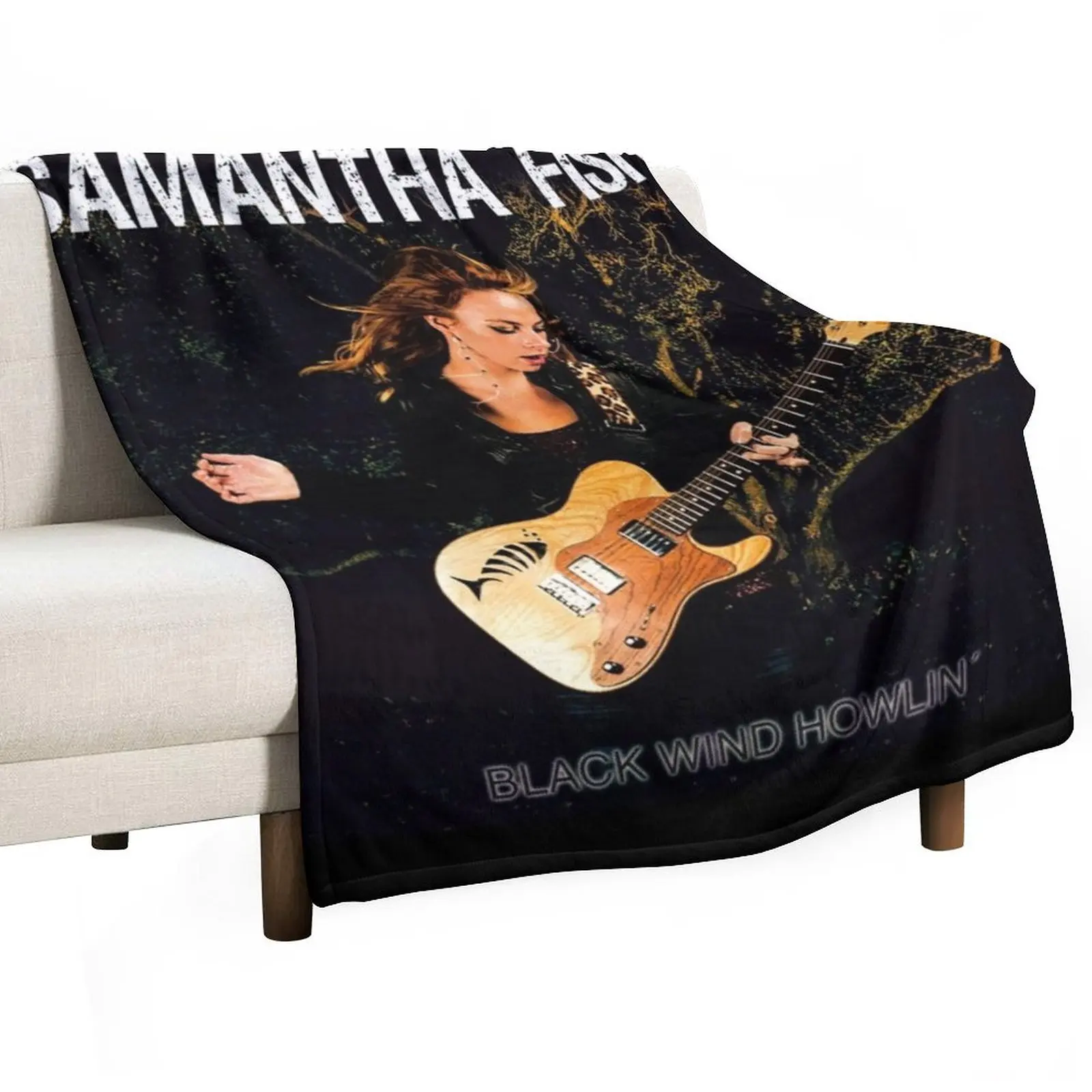 

Samantha Fish black wind howlin Throw Blanket Cozy Napping Blanket Gift for Mom Dad