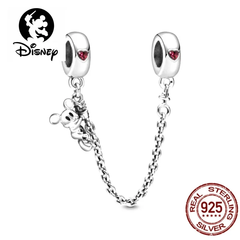 Disney 100th 925 Silver Stitch Charm,Minnie,Pumpkin,Mickey Beads Fit Original Pandora Bracelets Women DIY Pendant Jewelry Gift