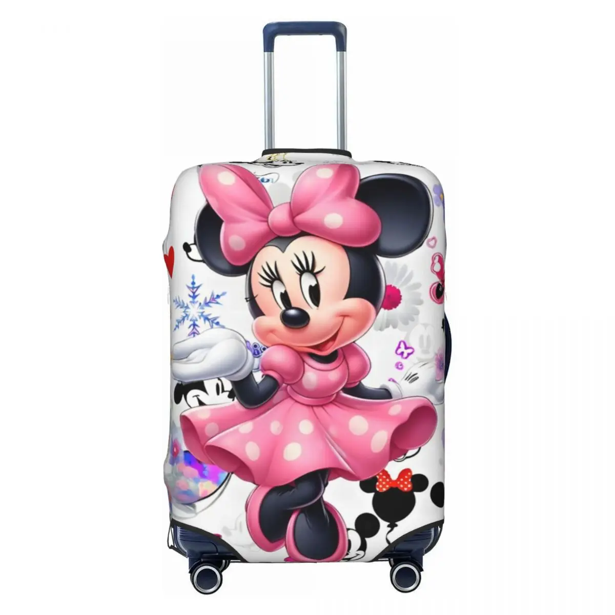 

Custom Minine Mouse Travel Luggage Cover Washable Fashion Cartoon Heart Print Animation Suitcase Cover Protector Fit 18-32 Inch
