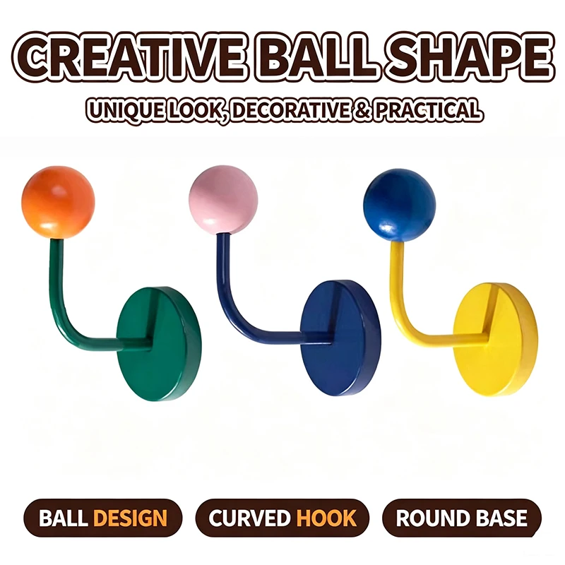 Color Creative Magnetic Hooks, Kitchen Refrigerator Decor Hooks, No Punch Magnetic Hook For Home Bathroom CLGG01