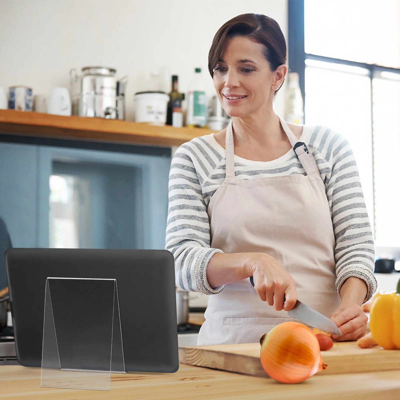 8 Buah Rak Buku Akrilik Transparan, Tempat Majalah, Rak File Kantor, Rak Brosur Meja, Organizer Display, Rak Buku Transparan