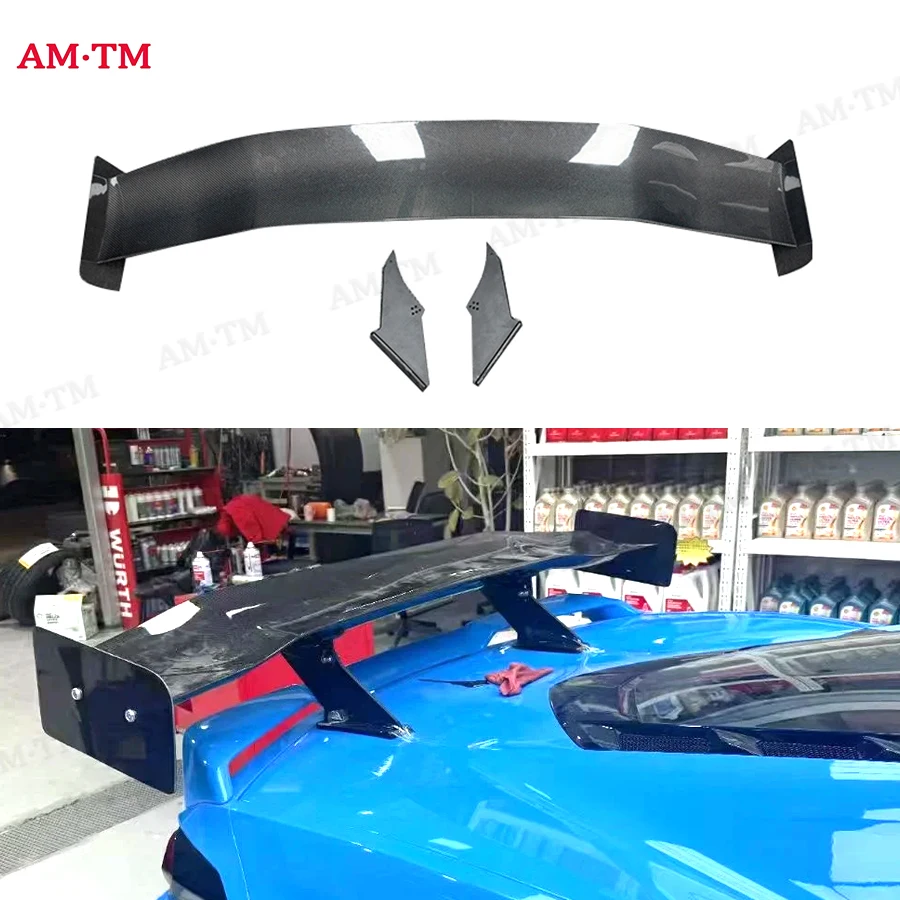 

For Chevy corvette C8 Z06 2020-2023 Carbon Fiber Tail fins Rear Trunk Spoiler Guide Wing Rear Wing Car Trunk Car Accessories