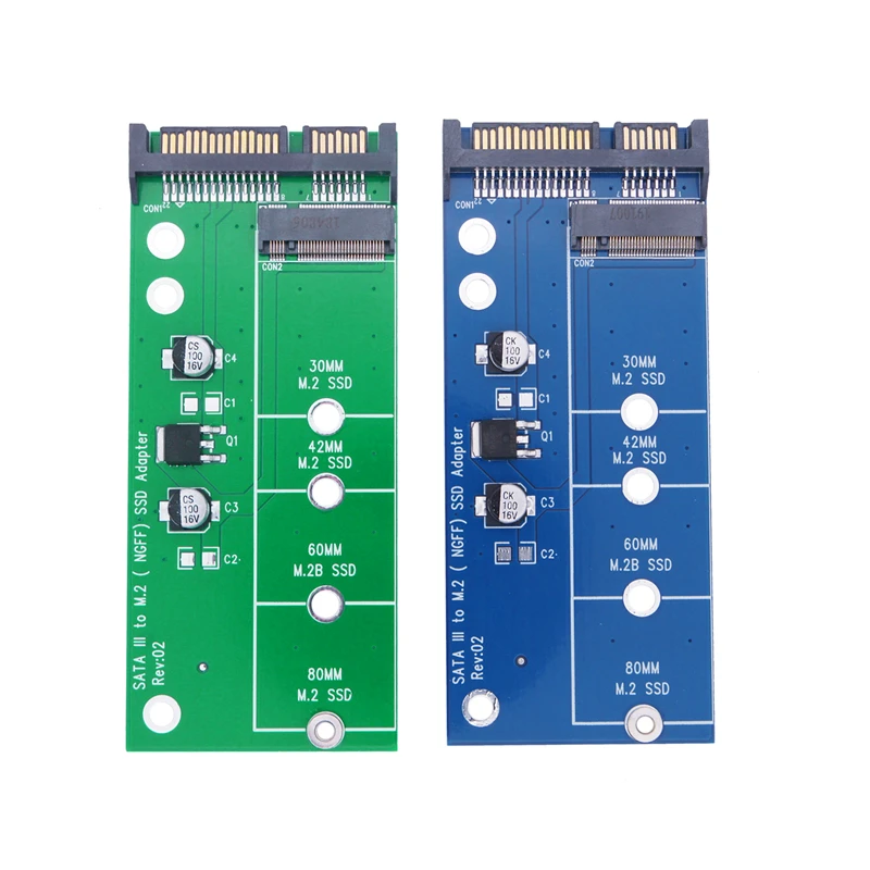 SSD M2 Adapter M2 SATA Adapter Riser M2 to SATA Adapter M.2 NGFF Converter 2.5" SATA3.0 6G Card B Key for 2230-2280 M.2 SATA SSD