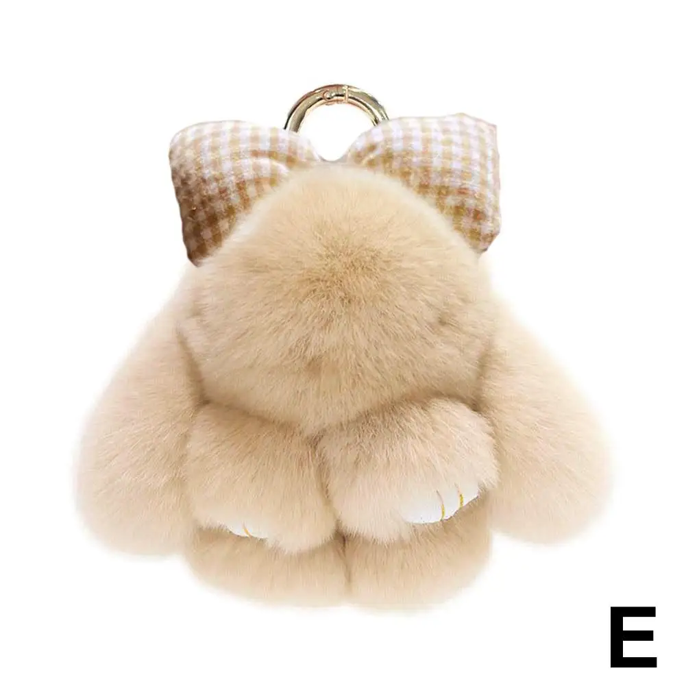 سلسلة مفاتيح صغيرة بحلية على شكل أرنب ، سلسلة مفاتيح حقيبة للسيارة ، إكسسوارات لطيفة للزوجين ، ديكور أرنب ، B5T7 #4