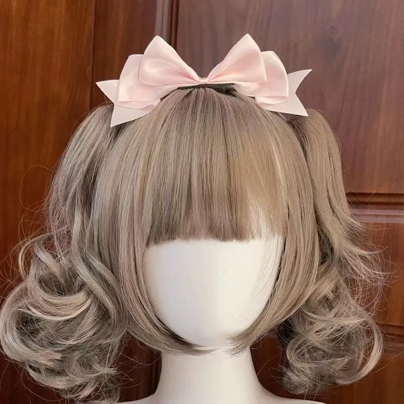 Kawaii Handmade Bow Hairclip Anime Lolita Hairpin Cosplay Headdress JK Uniform Hair Accessory Xmas Gifts