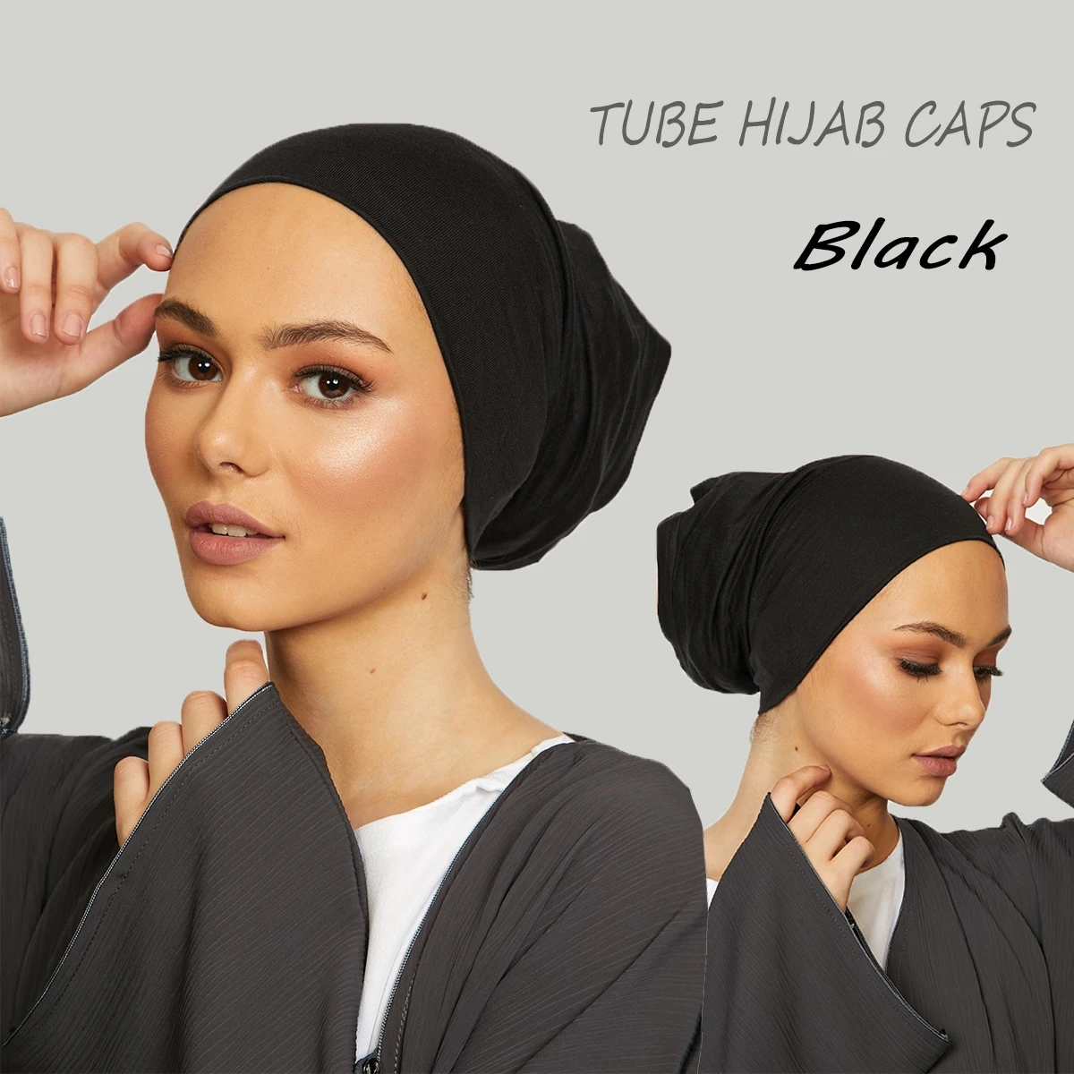 Chapeau de base de sport musulman pour femmes, Hijab tubulaire, Abayas pour femmes, Turban islamique en jersey, Turban rond, Châle instantané