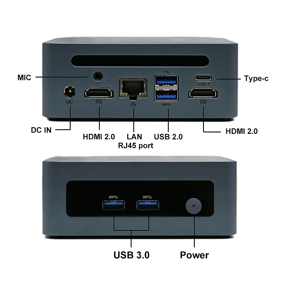 5800H Mini PC 8 Core 16 Thread Mini Desktop Computer Dual LAN WiFi 6 Barebone Micro PC Soft Router Price Negotiable