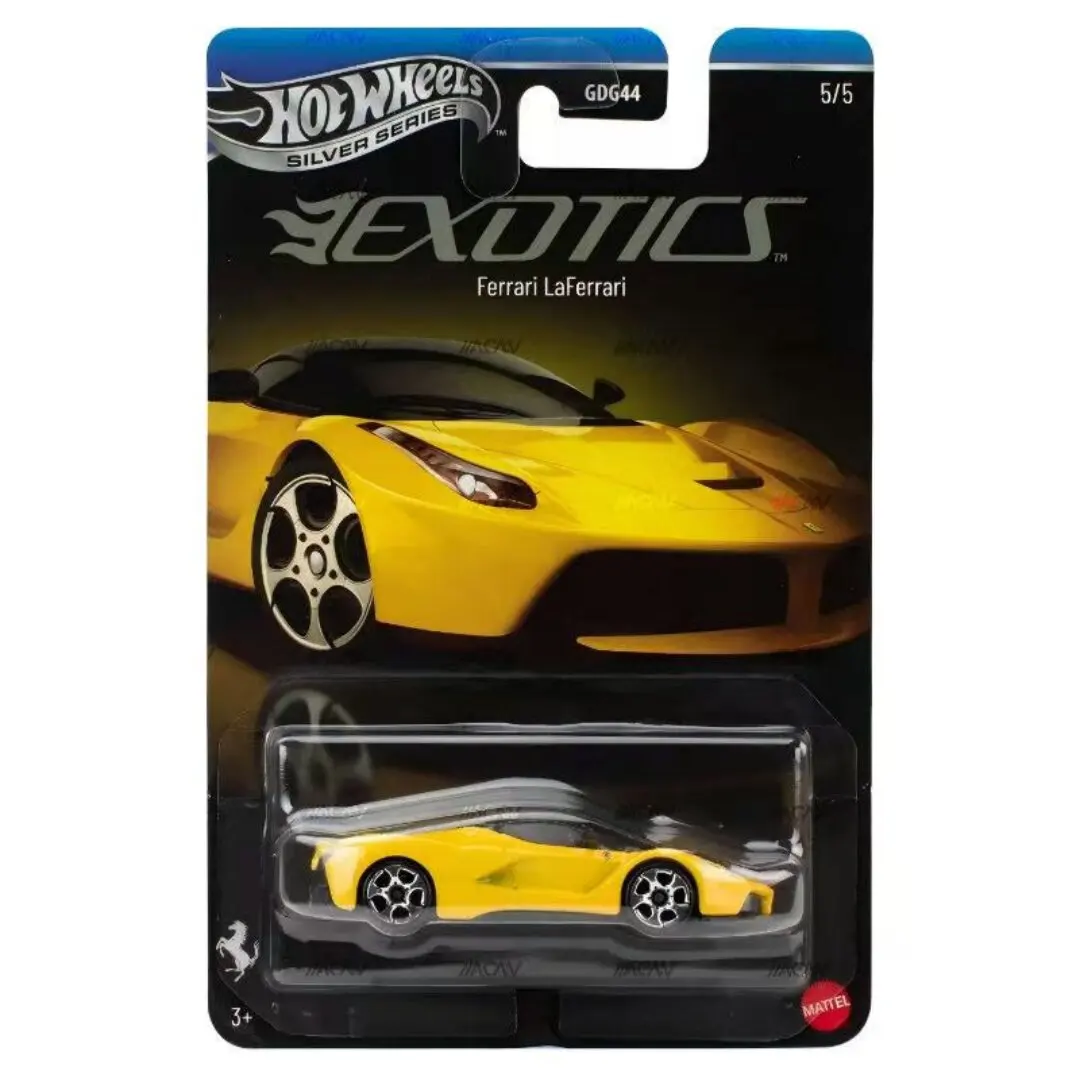 Hot Wheels Alloy Diecast Car Model Exotics Silver Series Gdg44 Ferrari Lamborghini Collectible Adult Collection Display Car Gift