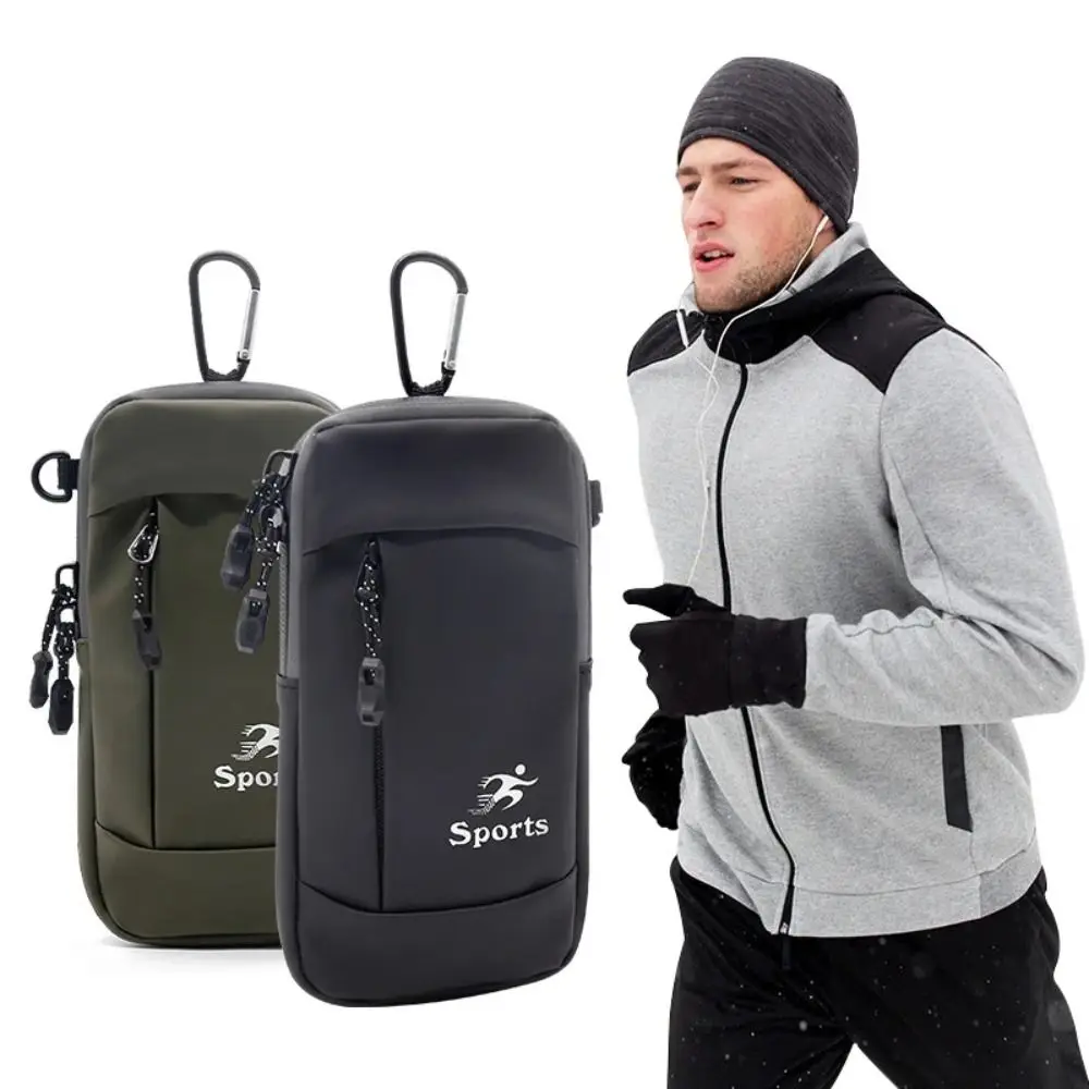 

PU Leather Universal Phone Armband Bag Waterproof with Headphone Jack Outdoor Running Phone Holder Large Capacity Non-slip