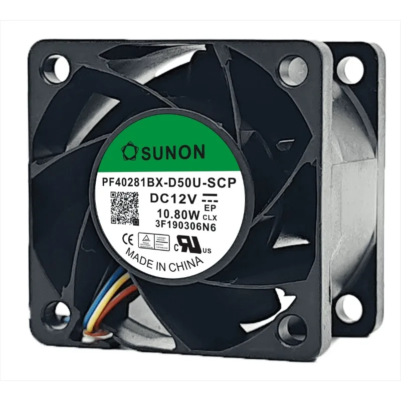 New Cooler Fan for SUNON PF40281BX-D50U-SCP 12V 10.8W 4028 4 Wire Cooling Fan 40x40x28mm
