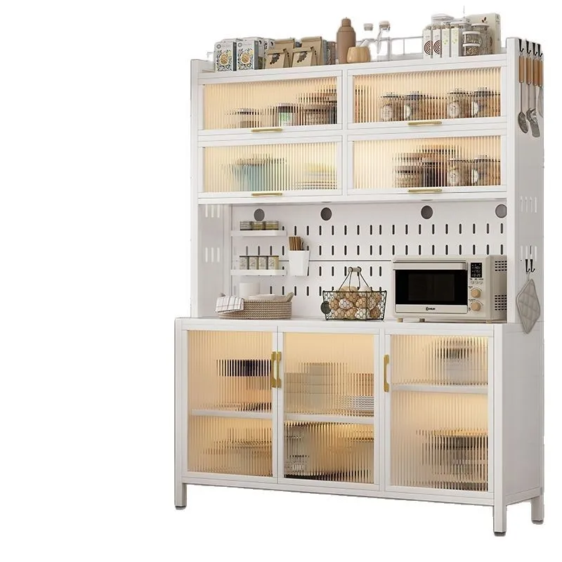 

Kitchen Shelf Dining Side Cabinet Floor-to-ceiling multi-layer cupboard Cabinet Locker Multifunctional household microwave oven