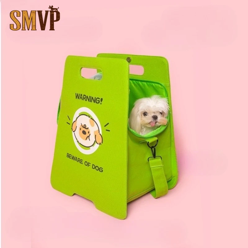 

Cartoon Printed Pet Canvas Tote Bag Breathable Portable Cat Carrier Handbag Lightweight Shoulder Bag For Small Dogs And Cats