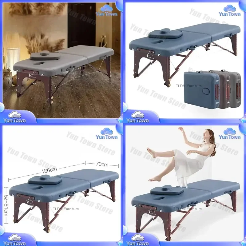 Portable Multi-Functional Massage Table for Spine Cervical Eyelash Salon Home Use Space-Saving Lift Bed for Body Therapy and