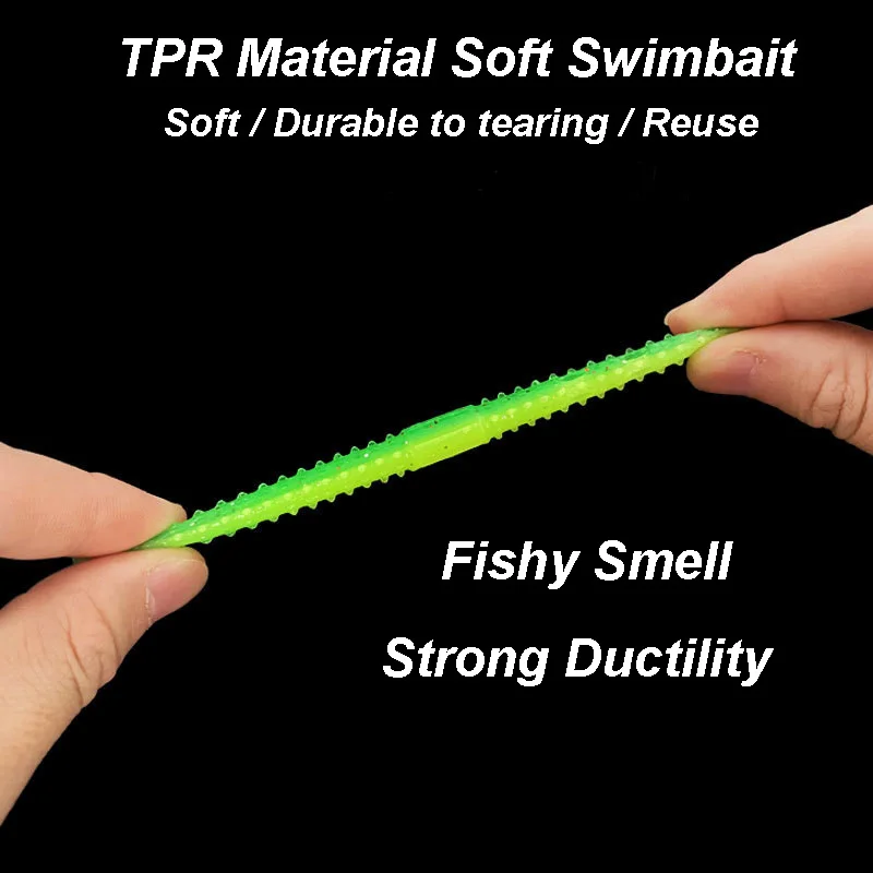 WESTBASS 5PCS Ned Rig Soft Baits 7cm Silicone Worm Lures Rubber Fishing leurre souple Floating Swimbait Fishy Smell cebos suave