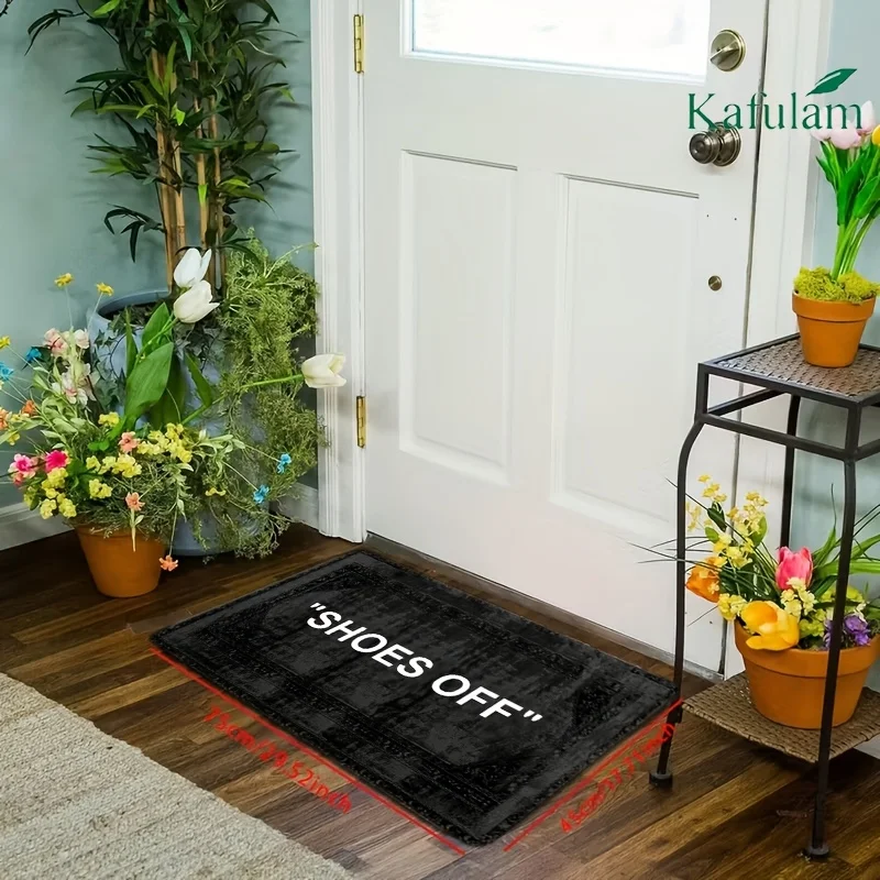 Waterproof Welcome Shoes Off Doormat Mat Rug for Entryway Decor Household Entrance Indoor Outdoor Home Decor Accessory
