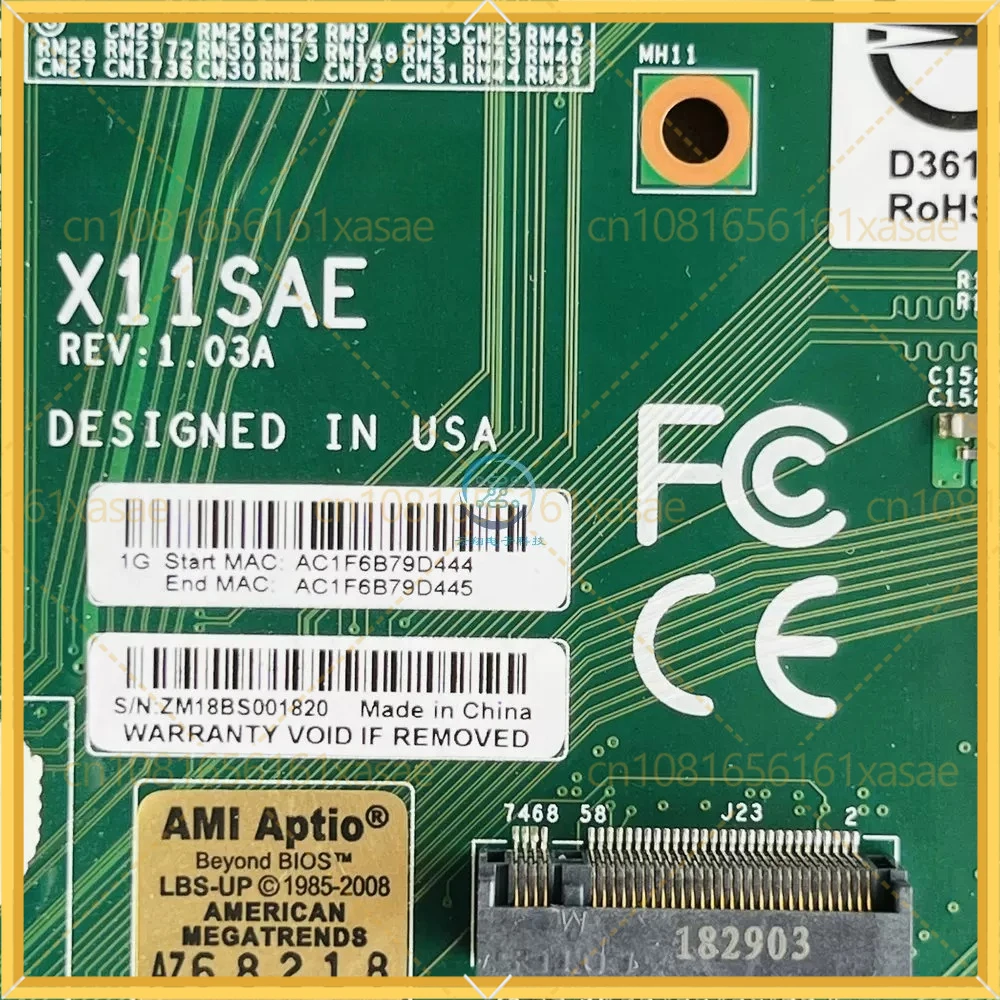 For Supermicro X11SAE Workstation Motherboard C236 Chipset LGA 1151 Support E3 V5 V6 DDR4 Mainboard