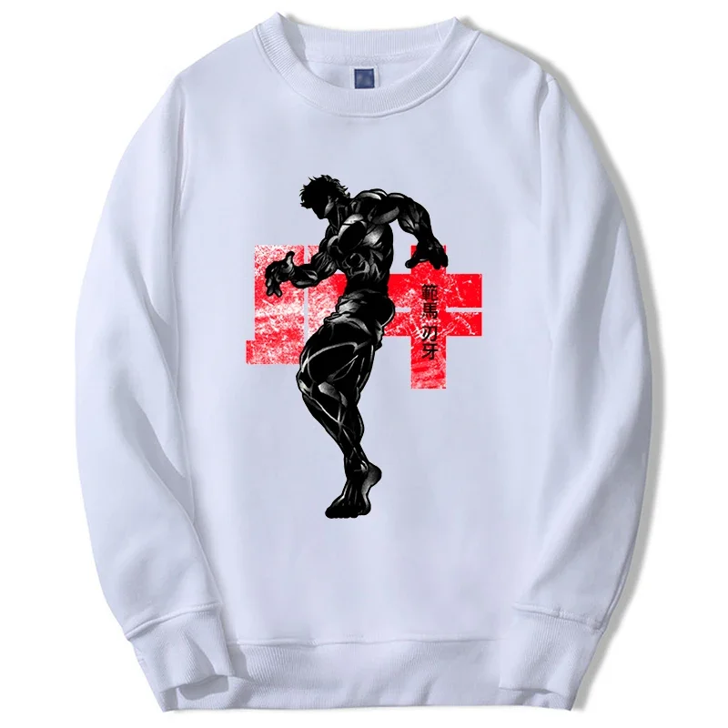 

Hanma tray Japan anime hoodies sweatshirt strong mens fashoin Mangas streetwear round neck new sudaderas pullover sweat Homme