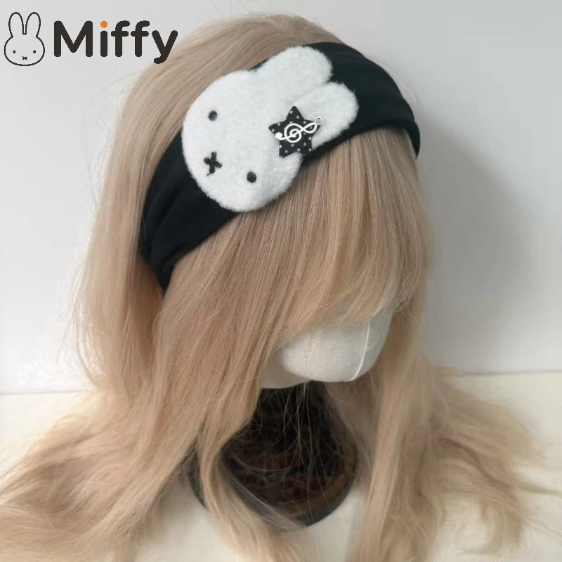 Cute Miffy Wide Headband Vintage Music Note Design Hair Hoop Hairband Sweet Girls and Women Hair Ornament Alice Band Daily 2026