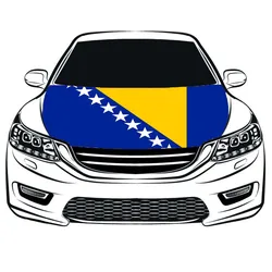 Flag of Bosnia and Herzegovina car Hood cover 3.3x5ft/6x7ft 100%polyester engine elastic fabrics can be washed