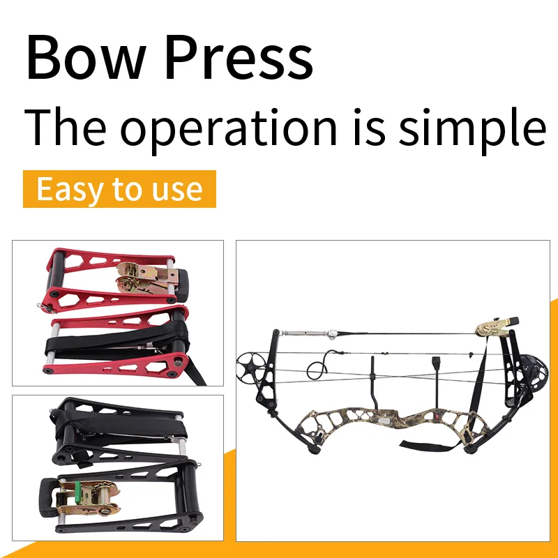 

Пресс для блочного лука, портативный ручной инструмент для стрельбы из лука, охоты, стрельбы, монтажный кронштейн, инструмент для замены струн для лука и стрел