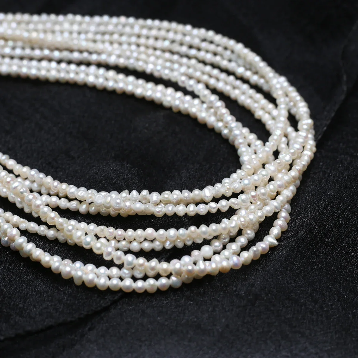 3-4mm A Natural Freshwater 100% White Irregular Pearl Bead Fine Gift Women for Jewelry Making DIY Necklace Bracelet Accessories