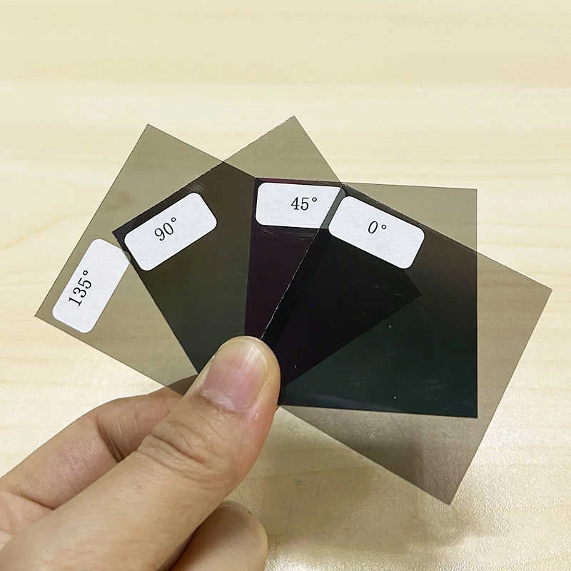 Polarizing Film Test Tool - 0/45/90/135 Degree Angles for LCD/LED Screen Repair | 5x5cm Screen Polarizer