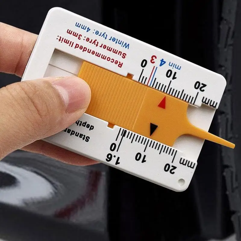 

1pc 0-20mm Auto Car Tyre Tread Depthometer Depth Indicator Gauge Gage Motorcycle Trailer Van Wheel Measure Tool