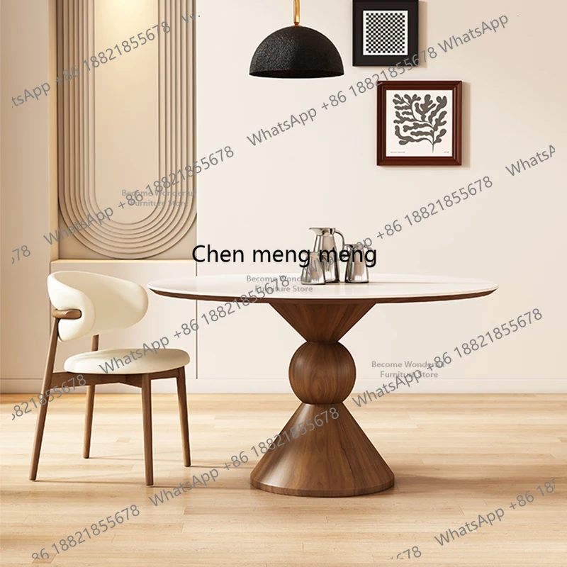 

Nordic Solid Wood Dining Tables Modern Rock Plate Living Room Coffe Round Table Dressing Dining Room Furnitur Tavoli Pranzo